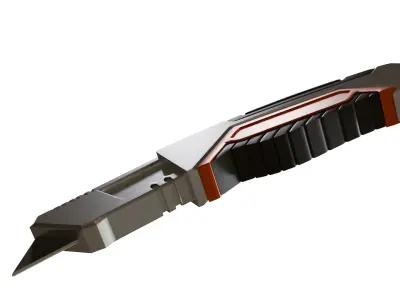 Utility Knife Low-poly 3D model