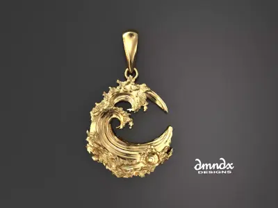 wave pendant 3D model
