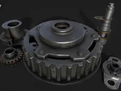 Spare Parts Low-poly 3D model