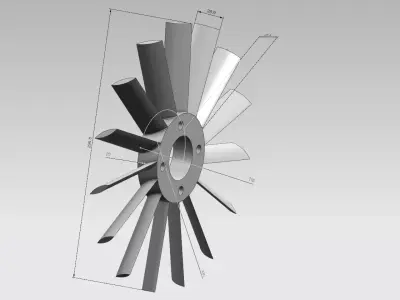 Paddle wheel 3D print model purchase