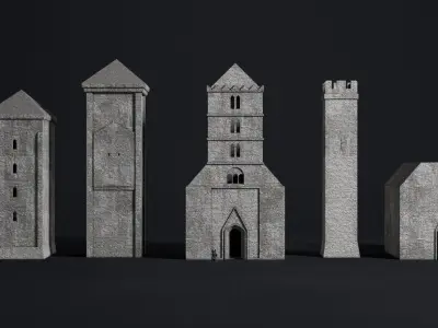 Medieval Building Pack Vol 02 Low-poly 3D model
