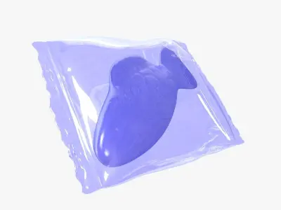 Wrapped Blue Fish model 3D model