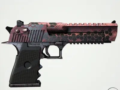 Desert Eagle Low-poly 3D model get
