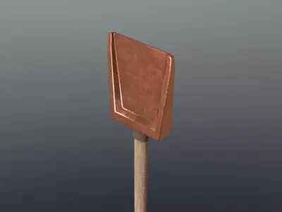 Shovel - Copper Low-poly 3D model