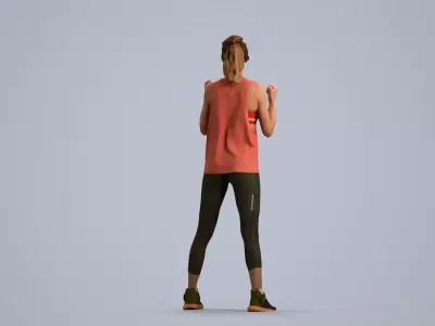 00556Meghan007 - Adult Caucasian woman exercising in sports 3D model