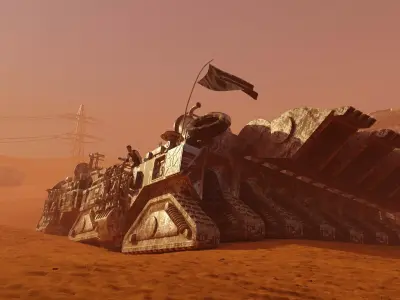 desert rig project file made with blender 3D model