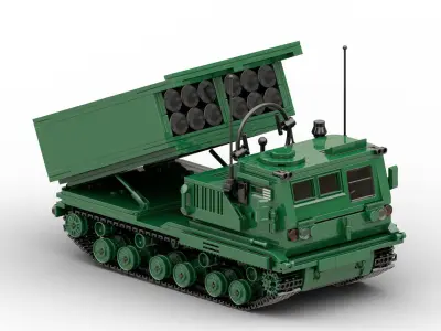 MocBricks3D - Lego MLRS M270 3D print model