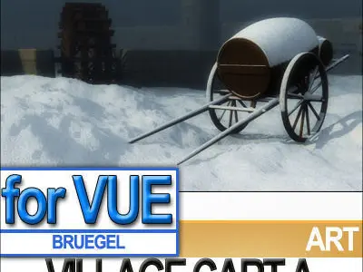 Bruegel Village Cart A 3D model