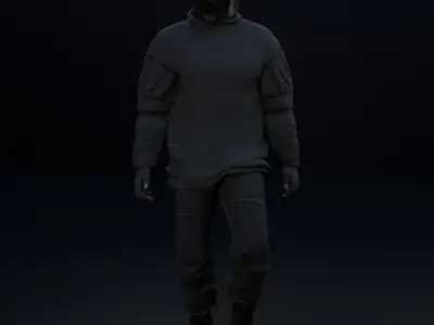 Cyberpunk Character Street Gangster 3D model