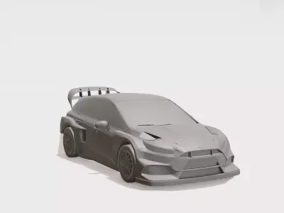 Turbo Rally Zoom  Cute Cartoon Rally Car 3D Printable Toy 3D print model