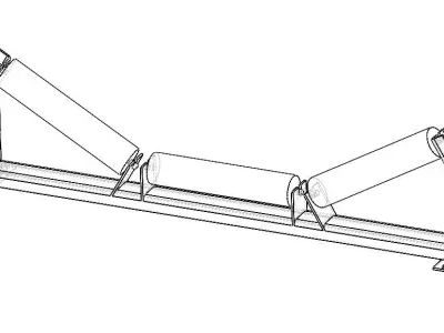 V Belt Conveyor Idler Roller for W800mm and W1000mm Free 3D model