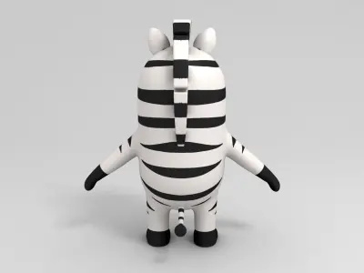 Zebra Character 3D model