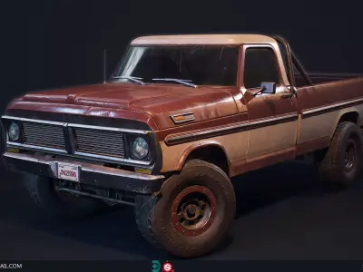 Offroad Vehicle Game Asset Low-poly 3D model
