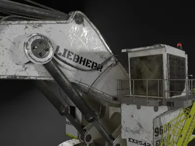 liebherr 9600 Low-poly 3D model