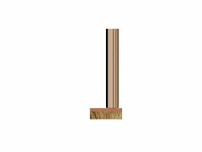 Broom wooden post Free 3D model