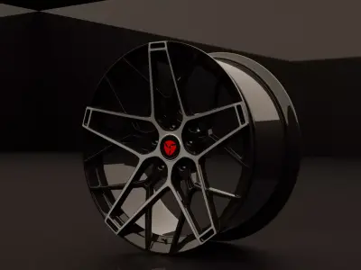Car Wheel 3D model by JustasR3D