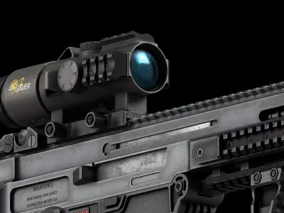 Scope Sig Sauer Bravo5 5x30 Low-poly 3D model