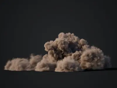 VDB Animated Dust Explosions Collection Part1 3D Model Pack