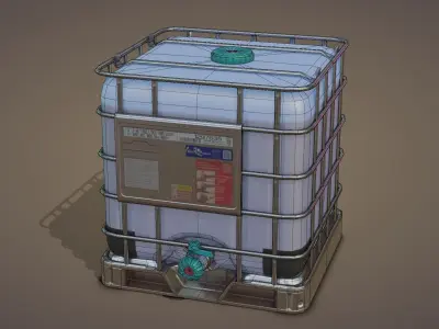 IBC Cubitainer Low-poly 3D model