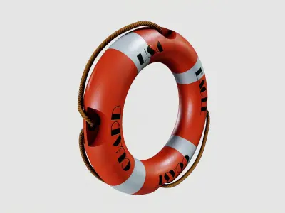 Life saver buoy 3D model