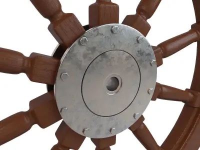 Ship Wheel 3D model