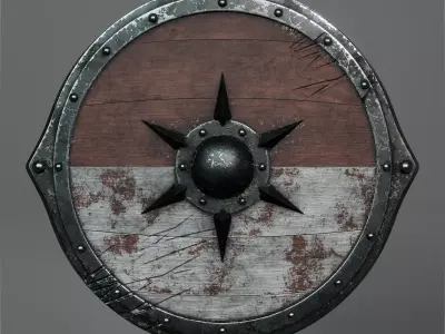 Medieval Shield Collection - 6 High-Poly PBR Models 3D model