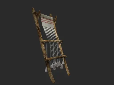 Ancient Mediterranean looming machine 3D model