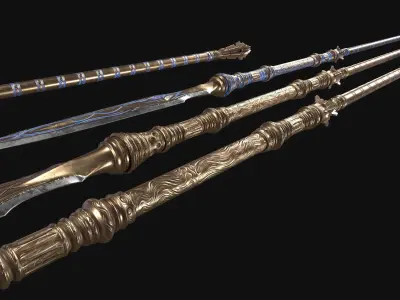 Lance Melee Weapon Low-poly 3D model