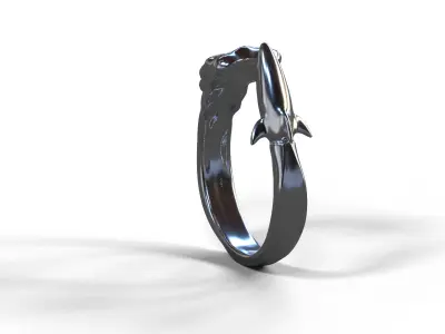 High-Quality 3D Ring Jet Model Low-poly 3D model