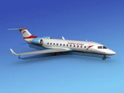 Canadair CRJ100 Austrian Arrows 3D model