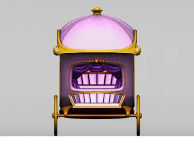 stylised Queens Wagon 3D model
