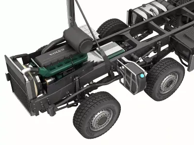 Truck Chassis 8X4 3D model
