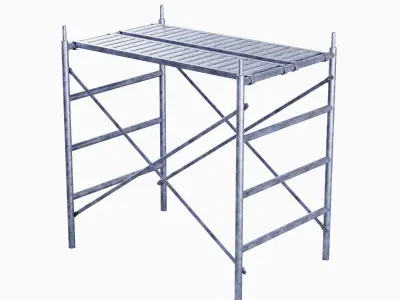 Metal Scaffolding Construction 02 Low-poly 3D model