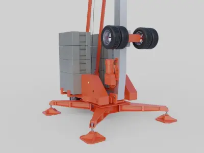 Self Erecting Crane - Construction Crane 3D model