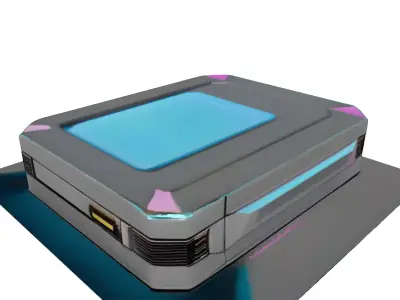 Futuristic Holographic Data Drive 3D model