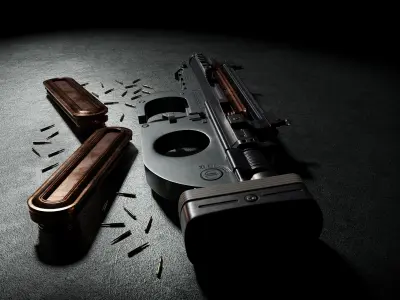 FZ 48X SMG Low-poly 3D model