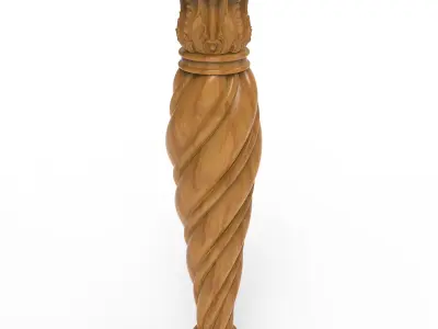 Table leg- wood carving  3D model