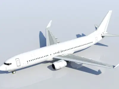 B737-800 Static Lowpoly Includes Blank and Aeromexico Low-poly 3D model