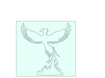 Phoenix Bird Mold for Resin Plaster Concrete Casting 3D Print 3D model