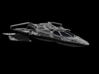 VBS-1 Spaceship Low-poly 3D model