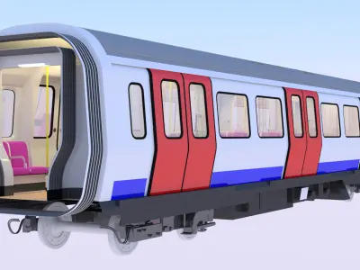 London metro locomotive S8 3D model