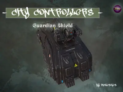 CITY CONTROLLERS - Guardian Shield - PBR lowpoly Low-poly 3D model