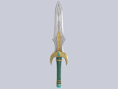 Fantasy dagger Low-poly 3D model