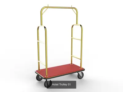 Hotel Trolley Collection 3D Model Pack