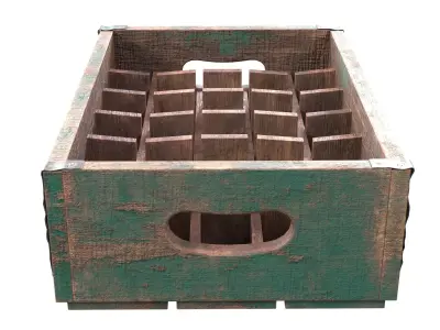 Old Citra beer wooden crate Low-poly 3D model