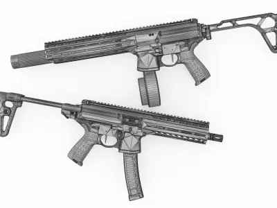 Sig Sauer MPX Submachine Gun Low-poly 3D model