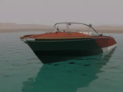 Riva Aquarama 1960 Wooden Speedboat  - Detailed 3D model