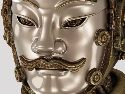 Metal Future Terracotta Warriors Ornaments 3D model