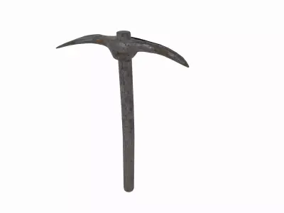 Pickaxe Low-poly 3D model 2