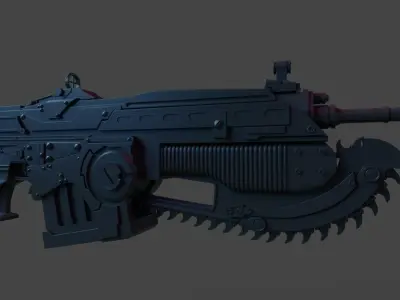 Lancer Assault Rifle Gears of War 3D print model